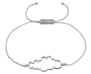 Sterling Silver Cloud Corded Bracelet