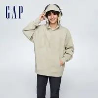 在飛比找momo購物網優惠-【GAP】男女同款 Logo帽T-岩灰色(892188)