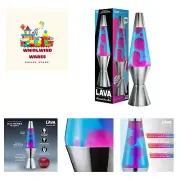 Lamp - 14.5" Techno Chrome - The Original Motion Light - Pink and Blue Liquid...