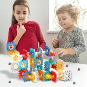 Kids 98 PCs Marble Run Ball Race Track Construction Building Block Game STEM Toy
