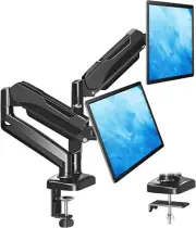 MOUNTUP Dual Monitor Stand for Desk, Adjustable Gas Spring Double Monitor Mou...