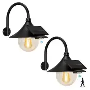 Solar Barn Lights with 3 Lighting Modes & Motion Sensor, Rustic Vintage Solar...