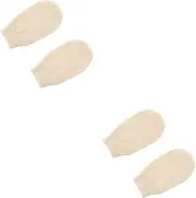 2sets Facial Exfoliator Tool Body Scrub Gloves Bamboo Fiber Bathing Gloves Back Scrubber Exfoliating Reusable for Shower 2pcs*2