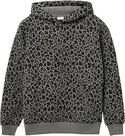 [s.Oliver] Hooded Sweatshirt with Leo Print, Darkgray