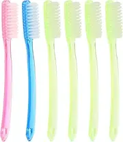 Adults Hard Bristles Toothbrush - 6pcs Firm Adult Toothbrush, Adults Premium Toothbrush Gum Adult Bristle Hard Toothbrushes for Adults Oral Cavity Travel Disposable Adult Brush (Random Color)
