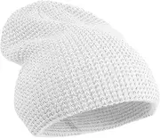 [Holibanna] Reflective Beanie Cap for Men High Visibility Winter Hat Insulated Knit Night Running Safety Headwear White