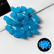 Luminous Pebbles Glow Stone Outdoor 1200 Pcs Glow in The Dark Garden Pebbles, Gardening Luminous Glow Stones Outdoor Decor Glowing Water Fish Tank Gravel (Color : Blue 1)