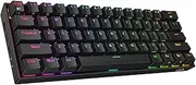 Redragon K530 Pro Draconic 60% Wireless RGB Mechanical Keyboard, BT/2.4Ghz/Wired 3-Mode 61 Keys Compact Gaming Keyboard w/Hot-Swap Socket, Free-Mod Plate Mounted PCB & Linear Red Switch