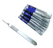 22 Surgery Scalpel Blades #15 with #3 Metal Handle Suitable for Dermaplaning