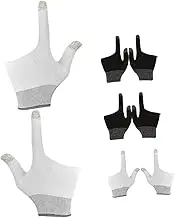LIFKICH 4Pairs Touch Sensitive Gaming Gloves with Graphene Fingertips for Enhanced Precision and Control for Mobile Gaming and Billiards Comfortable Fit Durable Antislip