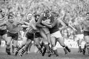 Wales Dick Moriarty Powers Through The Australia Defences 1981 OLD RUGBY PHOTO