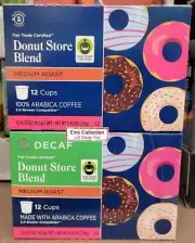 Barissimo Donut Store Blend (Normal & DECAF) Medium Roast 12 Cups (2 Boxes)