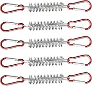 ARTSEWPLY 1Set Wind Rope Buckle with Camping Spring Hooks Durable Steel Tent Tensioner Strong Elastic Design for Outdoor Hiking and Camping Activities