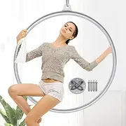 Large Aerial Hoop for Kids Adult, Professional Metal Lyra Hoop Equipment Yoga Ring Set, Aerial Ring for Acrobatics Fitness Dance Weight Loss