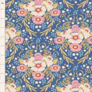 Quilting Patchwork Fabric TILDA Jubilee Anemone Blue 50x55cm FQ