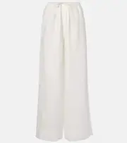 [SIR] SIR Rosalia mid-rise ramie wide-leg pants AU 14 white