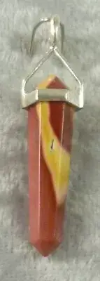 Mookaite Australian Jasper Double Terminated Sterling Silver Pendant