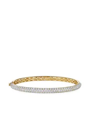 18kt yellow gold diamond Moonlight three-row medium bangle