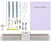 Sweater Knit Knitting Machine,150 Stitches 6.5mm Mid Downloadable Gauge Plastic Domestic Sweater Weaving Machines Kit with Accessories Tool Set for Household Sewing