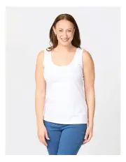 [Fella Hamilton] Basics Narrow Strap Singlet in White