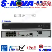 Hikvision 4K 8MP 8CH NVR DS-7608NI-Q2/8P 8 Channel POE No Hard Drive