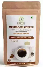 New Organic Ground Instant Mushroom Coffee Lion's Mane & Chaga Low Acid + FSW