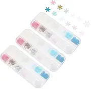FOMIYES Cross False Nails Holographic Christmas Snowflake Sequins Flakes 3 Packs Set