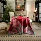Lumieres d Etoiles red Tablecloth 69x98 by Le Jacquard Francais Holiday edition