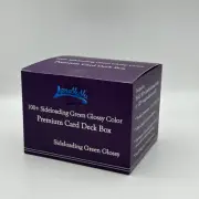 Premium Card Deck Box 100+ Sideloading Green color Magnetic Hard Case Protection