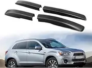 FELUXO Roof Rack Cover, for Mitsubishi, for ASX 2013-2019 SUV Front Rear Roof Luggage Bar Rail End Shell Plasitc Protection Cover Replacement Roof Rack Top Cover(Black- Front Left)