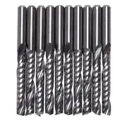 5X(10Pcs Cnc Router Bits 3.175 X 22Mm Single Flute Spiral Carbide Cnc4545