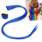 Colored Hair Extensions Highlight Synthetic Hairpiece Clipin Hair Extension EOB