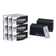90 Feather FHS-10 Japanese Steel Razor Blades - Refill for Core, Hybrid, & Ge...