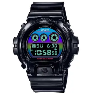 CASIO卡西歐 G-SHOCK 虛擬彩虹 網路亮黑美學 多彩電子錶 DW-6900RGB-1