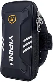[DFV mobile] Waterproof Reflective Armband Case with 2 Compartments Sport Running Walking Cycling Gym for Nokia 8210 4G (2022) - Black