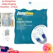 2x DampFree Non-Scented Moisture Mould Fungus Absorber Hanging Pouch -3 per pack