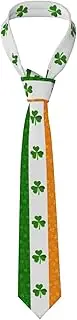 OAZCVBNN irish flag Print Men's Ties Wedding Tuxedo Sets Essential Tie Accessories 1.4 IN x 3.1 IN x 4.76 FT