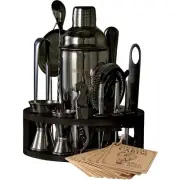 Bartender Kit - 15 Piece Set Including Cocktail Shaker and Bar Accessories, P...