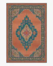 200' x 290' | Machine Washable Runner Rug | Kid & Pet Friendly | Indoor Rug | Matthew Williamson Sunset Bazaar Tropic Coral Rug | Ruggable