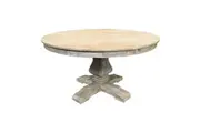 MF Belgie Recycled Timber Pedestal Leg Round Dining Table