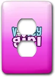 3dRose LSP_13117_6 Volley Girl on Pink 2 Plug Outlet Cover