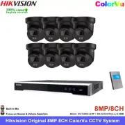 NEW Hikvision 12MP 8CH 8 POE CCTV Security Camera System 4K 8MP ColorVu Mic IPC