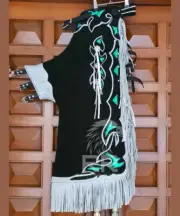 Bull Riding Pro Rodeo Chaps Suede leather Adult fringeuede chap