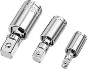 KGKMTHPHZG 1/4" 3/8" 1/2" Universal Joint Set Ratchet Angle Extension Bar Socket Adapter Manual And Pneumatic Bendable Adapter Socket Tools(3Pcs)