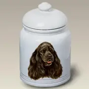 American Cocker Spaniel Black Treat Jar