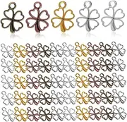 [TEHAUX] Metal Pendants Keychain Accessories Earring Charms Craft Charms Jewelry Leaf