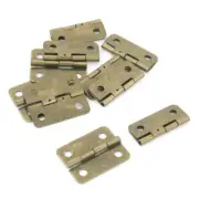 10 Pcs Bronze Tone Metal Cupboard Cabinet Door Dius Hinge Hardware 2.4cm Long