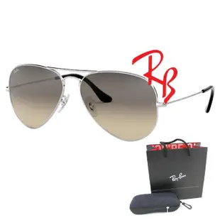 【RayBan 雷朋】經典飛官款太陽眼鏡 RB3025 003/32 58mm 銀框漸層灰鏡片 公司貨