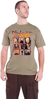 [Rock Off officially licensed products] Slipknot T Shirt The End So Far Grid Photos Official Mens Tan Brown XL