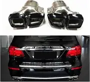 Compatible For Benz ML W166/X166 GL 2012-2016 Black Car Rear Exhaust Muffler Tip Tip Air Outlet Vent Exhause Body Kit TailPipe